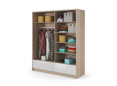 Portemanteau de rangement 180cm Placard étagère Archive Portes coulissantes décoratives