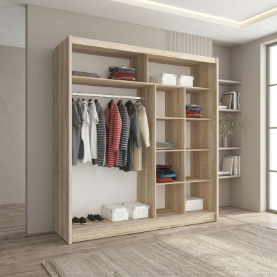 Étagères polyvalentes Armoire étagère de rangement décoratif Armoires à vêtements 200cm