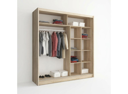 Étagères polyvalentes Armoire étagère de rangement décoratif Armoires à vêtements 200cm