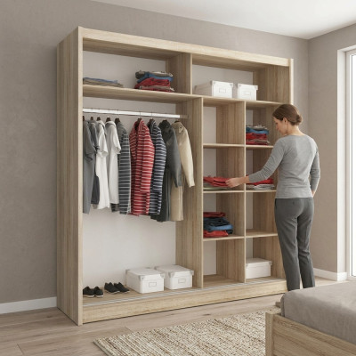 Étagères polyvalentes Armoire Étagère décorative Rangement Vêtements Armoires 200 cm