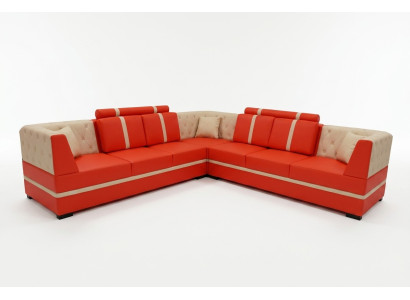 Canapé d'angle avec USB Rembourrage d'angle Salon Paysage Designer Canapés Textile nouveau