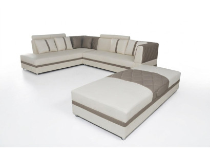 Canapé d'angle avec USB, canapé d'angle en cuir, fauteuils capitonnés de salon Suite de siège A1128