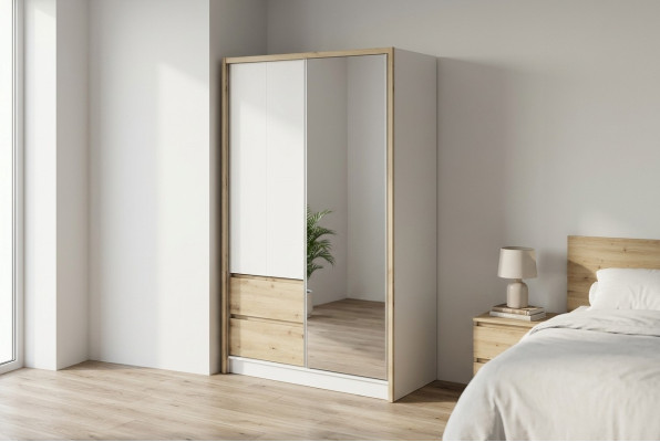 Étagère polyvalente pour le rangement des étagères décoratives du porte-manteau de la nouvelle armoire.