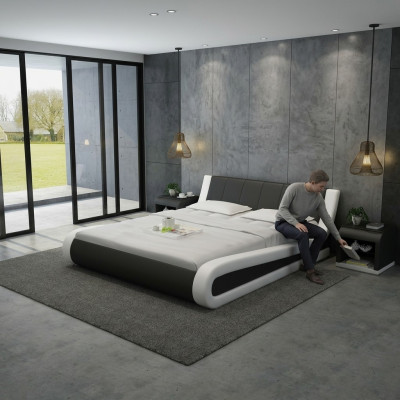 Lit double de l'Hôtel Lit à eau Lits Complets Lit en Cuir Lit Rembourré Eau + USB