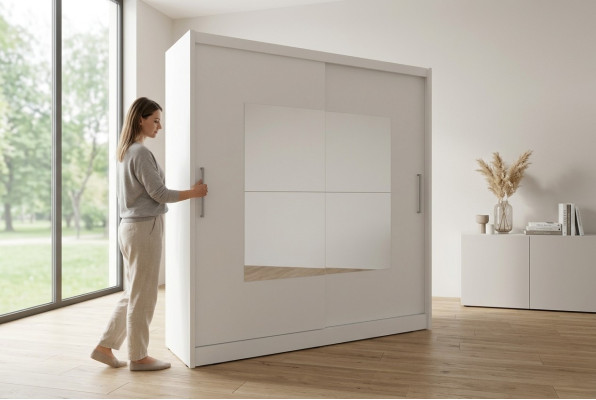 Armoire polyvalente 200cm Étagères de rangement Penderie