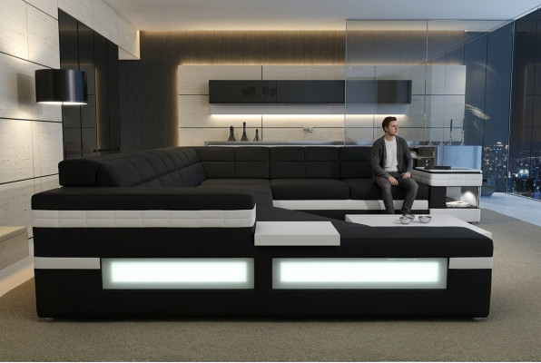 Canapé design Canapé USB Paysage vivant Canapé d'angle Paysage vivant Canapé rembourré Canapé LED