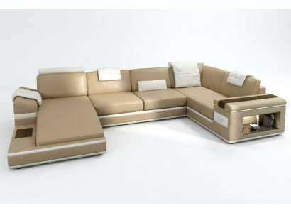 Un beau canapé d'angle en U au design contemporain magnifique