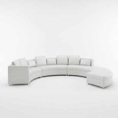 Canapé en cuir Canapé Paysage vivant Canapé d'angle Suite d'angle Design Canapé moderne USB A1102