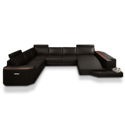 Élégant canapé rembourré en forme de U. Design moderne pour des espaces de vie élégants.