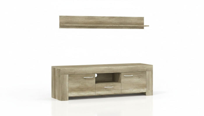Étagère + Armoire TV Buffet meuble TV SRTV155+P155 Mur TV