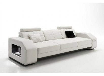 Ensemble de canapé avec USB Sofa Couch Upholstery Seat Suite 3+2+1 Paysage de vie en cuir