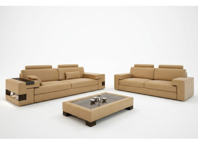Canapé en cuir USB Ensemble de canapé moderne 3+2+1 Siège de canapé Canapé en tissu Suite Set