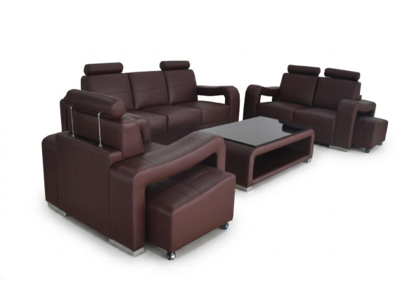 Canapé en cuir vivant Landscape + USB Suite Angle Sets de sièges neufs.