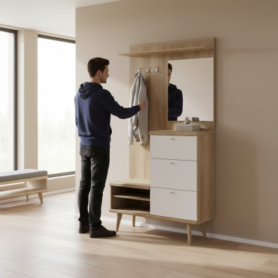 Penderie portemanteau ensemble garde-robe couloir ensemble de plancher de garde-robe rangement