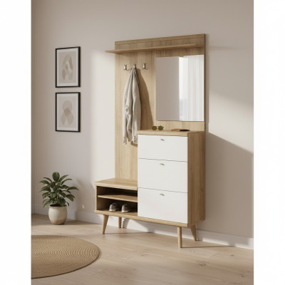 Penderie portemanteau ensemble garde-robe couloir ensemble de plancher de garde-robe rangement