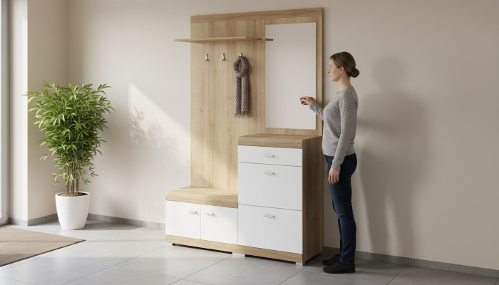 Portemanteau patère ensemble couloir ensemble plancher de placard garde-robe de rangement porte nouvel