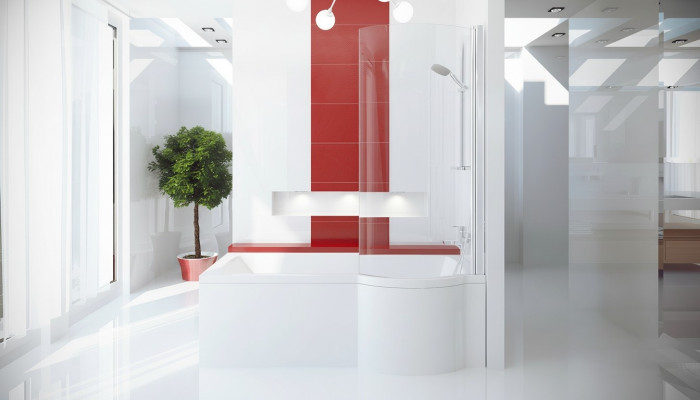 Baignoire d'angle en acrylique Design Baignoire d'angle Moderne Baignoires décoratives