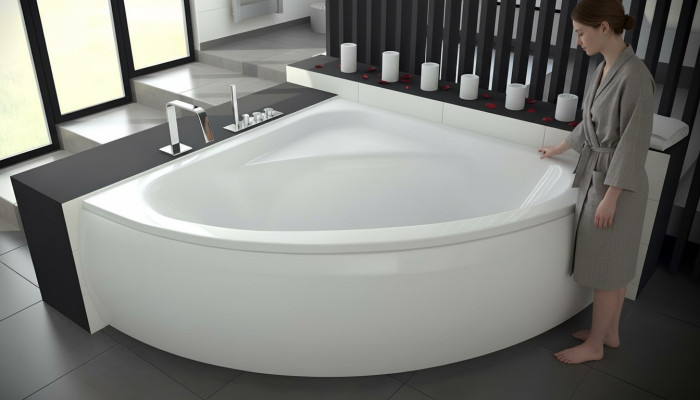 Baignoire d'angle en acrylique moderne design - nouvelles baignoires.