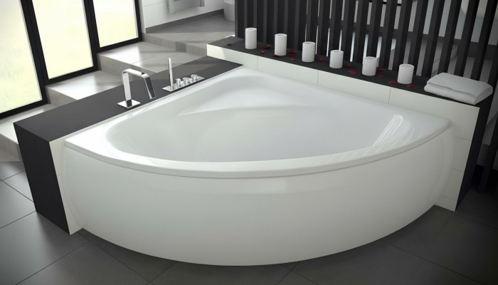 Baignoire d'angle en acrylique moderne design - nouvelles baignoires.