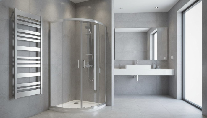 Cabine de douche de haute qualité, quart de cercle, douche d'angle, en verre cabine de douche.