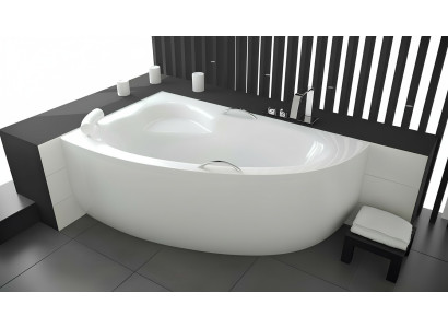 Baignoire XXL baignoire d'angle coin 150*100 cm baignoire en acrylique bain