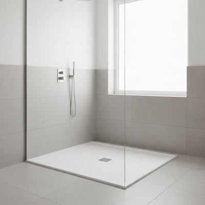 Bac de douche bac de douche bac de douche acrylique décoratif bac de douche blanc plat