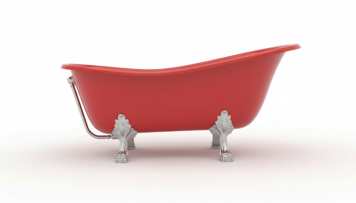 Baignoire design rouge Baignoire autonome de luxe en rouge Salle de bain en baignoire rouge