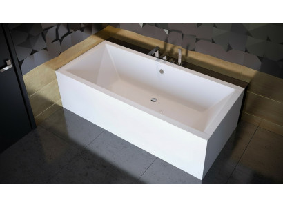 Baignoire d'angle rectangulaire Baignoires d'angle de salle de bain Baignoire blanche arrondie nouvelle.