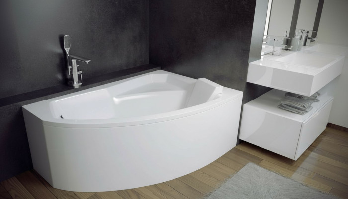 Une baignoire d'angle non moulée conçoit des baignoires de coin de baignoire pour salle de bains