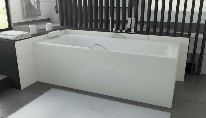 Salle de bain Baignoires d'angle rectangulaires Baignoires Coin blanc Baignoire ronde nouvelle
