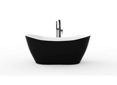Baignoire noire de designer baignoire autonome de luxe en noir