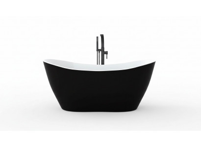 Baignoire noire de designer baignoire autonome de luxe en noir