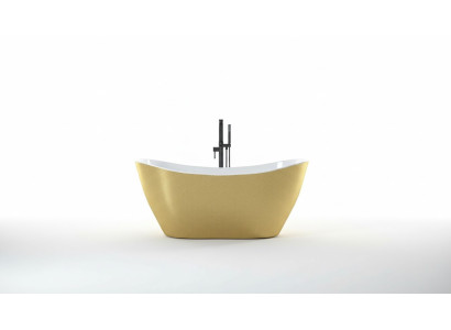 Baignoire de designer dorée baignoire luxueuse autoportante en or.