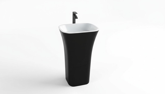 Lavabo Design Moderne sur Pied en Acrylique Lavabo Suspendu pour Salle de Bain