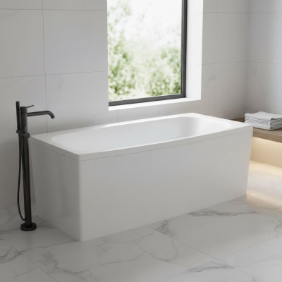 Baignoires d'angle rectangulaires pour salles de bains Baignoires blanches à coins arrondis nouvelles