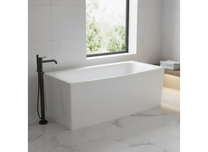 Baignoires d'angle rectangulaires pour salles de bains Baignoires blanches à coins arrondis nouvelles