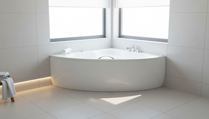 Baignoires d'angle non façonnées pour baignoires d'angle design blanches