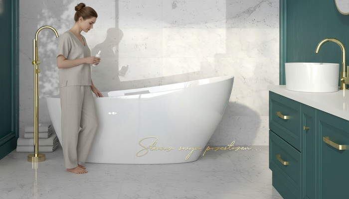 Baignoire autoportante exclusive en acrylique baignoire douche salle de bains ABlue f design décoratif