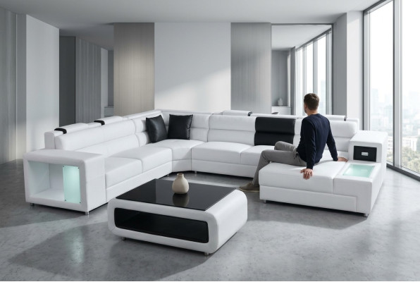 Cuire Design rembourrage coin canapé USB rembourrage coin salon paysage salle de vie.