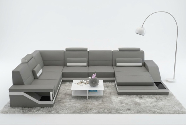 Designer Living Landschaft U-Form mit USB-Ecksofa-Polstersuite-Ecksofa-Sofa