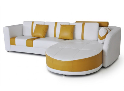Ensemble de canapés Canapé moderne Coin salon Canapé en cuir Rembourrage Mobilier de salon Coin USB