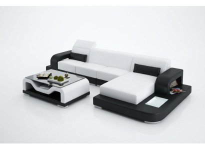 Canapé en cuir avec USB Salon en forme de paysage Canapé d'angle Suite d'angle Canapé Canapé design G8006C