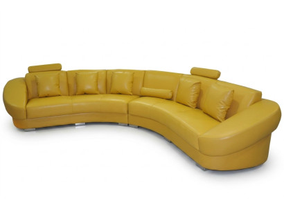 Canapé d'angle rond avec revêtement USB XXL Grand canapé rond Salon en forme de U nouveau