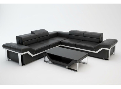 Canapé en cuir USB Living landscape Canapé d'angle Suite d'angle Canapé design Canapé K5007B neuf