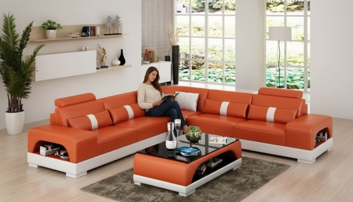 Moderne Eckgarnitur Ecksofa Eckcouch Wohnlandschaft L-Form XXL Sofa mit USB neu
