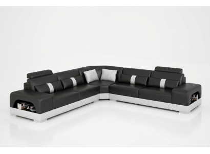 Designer Living Landschaft Ecksofa Sofa USB Big L-Form XXL Sitzgruppe Sandberg
