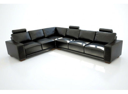 Canapé en cuir avec USB Canapé d'angle Salon moderne Suite d'angle Design Moderne Sofa A1121B
