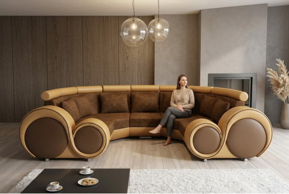 Designer de paysage vivant sofa textile canapé + ensemble de rembourrage USB en microfibre XXL