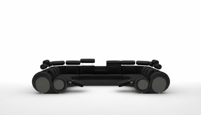 Designer XXL Canapé d'angle rembourré de canapé de salon avec USB en tissu textile neuf