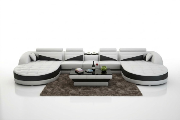 Design moderne Canapé d'angle en forme de U pour un salon élégant.